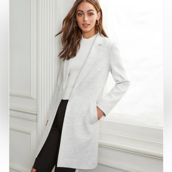 Long Light Grey Coat - Picture 1 of 4